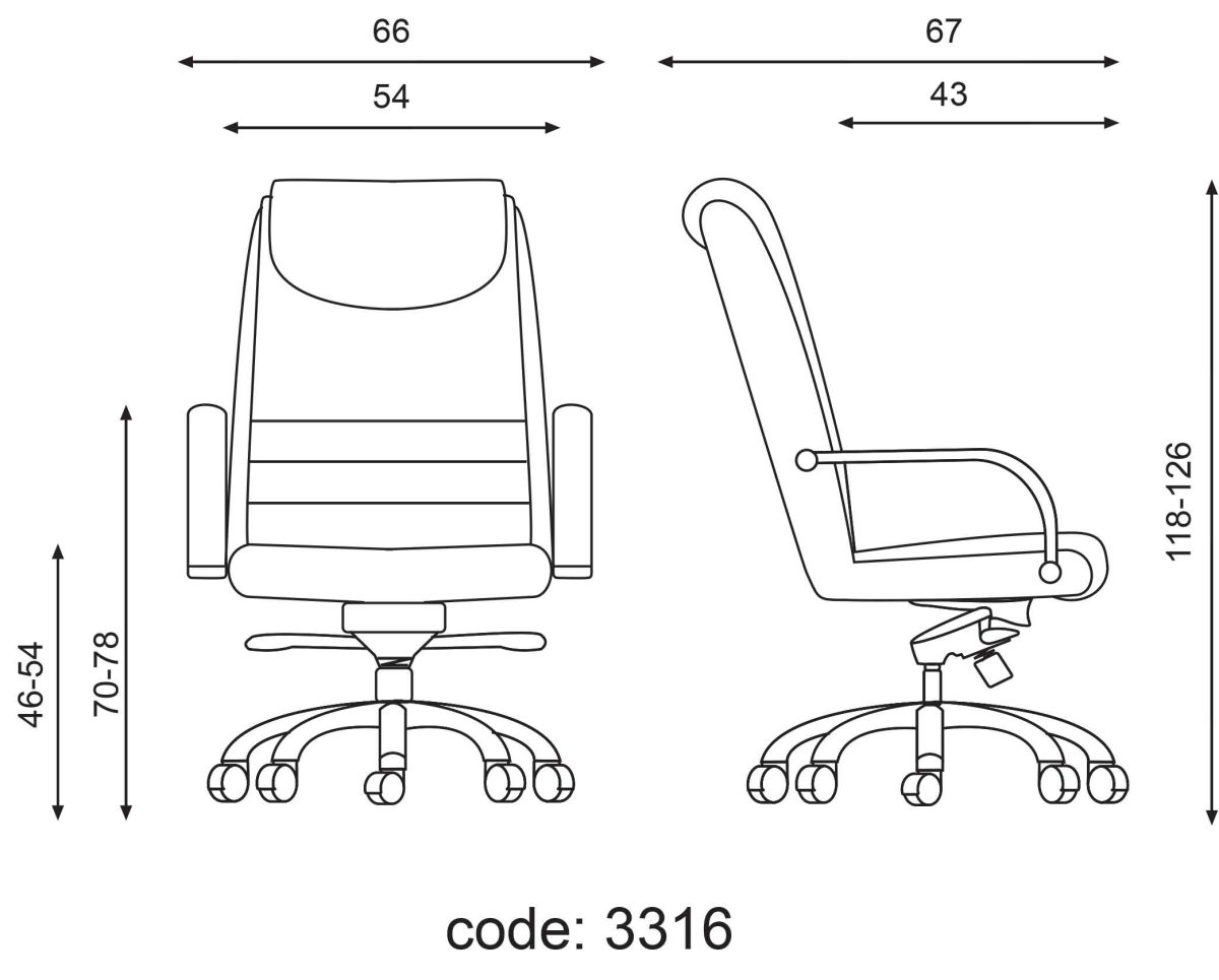 صندلی مدیریتی مدل 3316 اروند