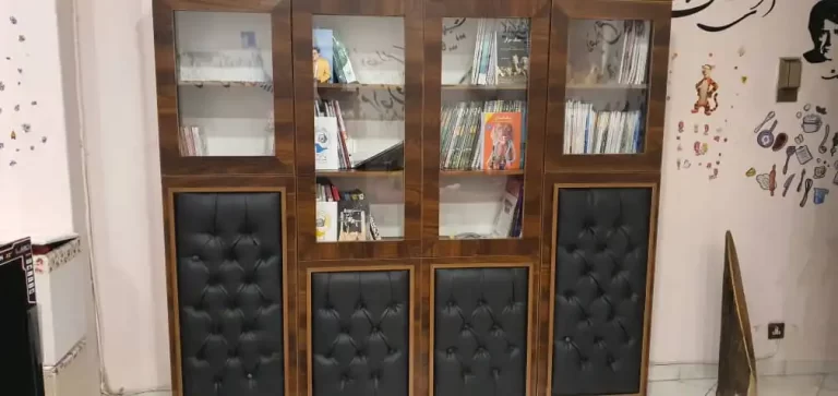 قفسه کتابخانه لمسه کاری مدل سناتور - نظر خانوم فاطمی